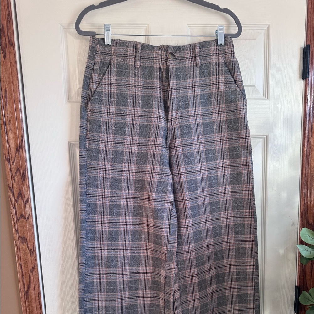 American Eagle Outfitters Gray Checkered Pants
